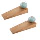 2 Pieces Sea Green Leaf Floral Ceramic Door Stopper